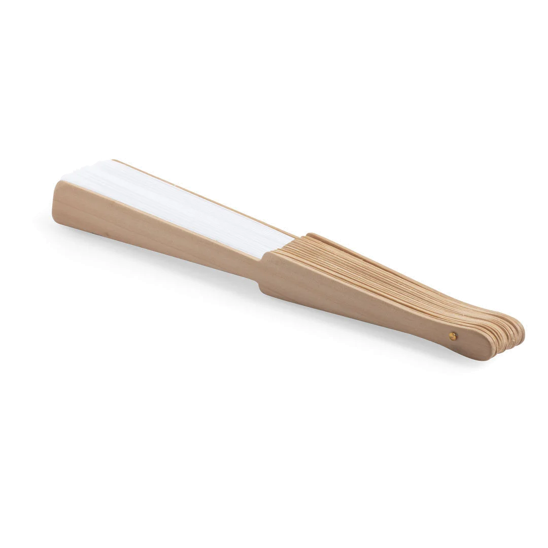 Éventail en bois et un tissu en matériau RPET - Woter – Image 5