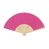 Éventail couleur en bambou - Mynor - Fuchsia