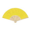 Éventail couleur en bambou - Mynor - Jaune