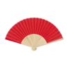 Éventail couleur en bambou - Mynor - Rouge